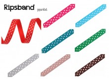 Ripsband gepunktet 10 mm